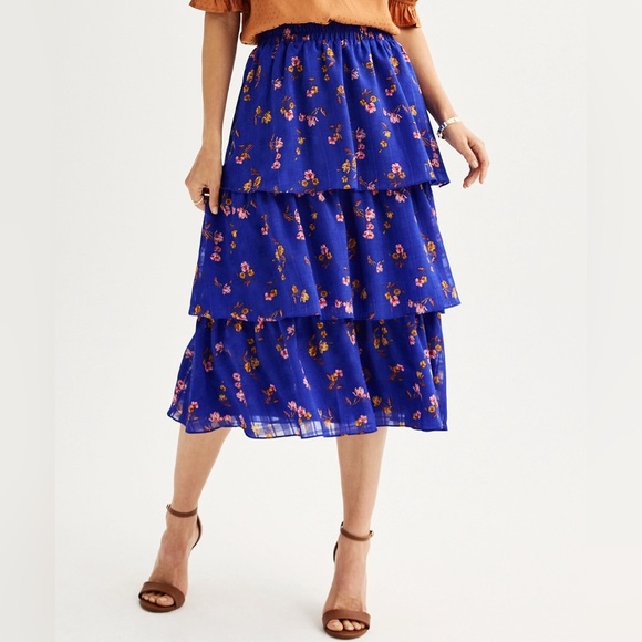 Draper James Dresses & Skirts - DRAPER JAMES RSVP Tiered Ruffle Midi Skirt